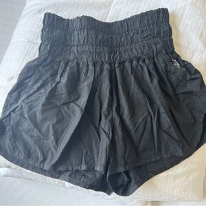 Free People Movement The Way Home Shorts - Black, High Waisted, Medium